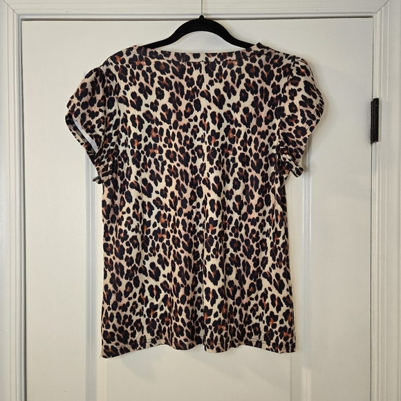 Ekouaer Cotton Leopard Print Sleeveless Pajama Sleepshirt Size Large NWT - Picture 5 of 10